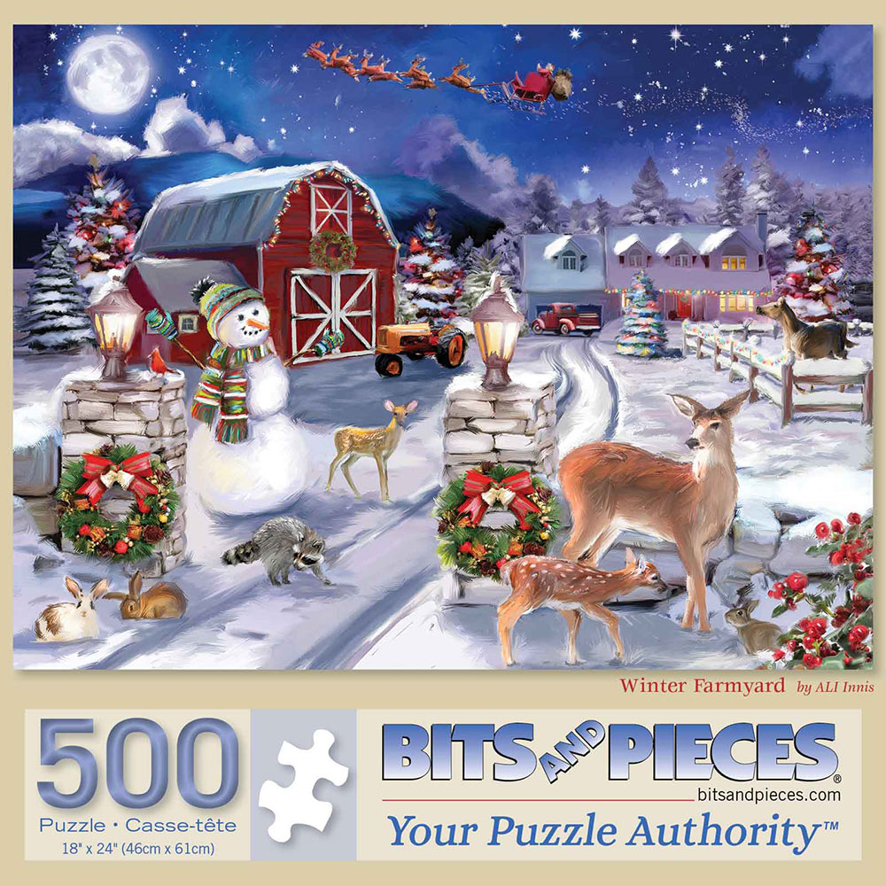 Winter Farmyard 500 Piece Jigsaw Puzzle