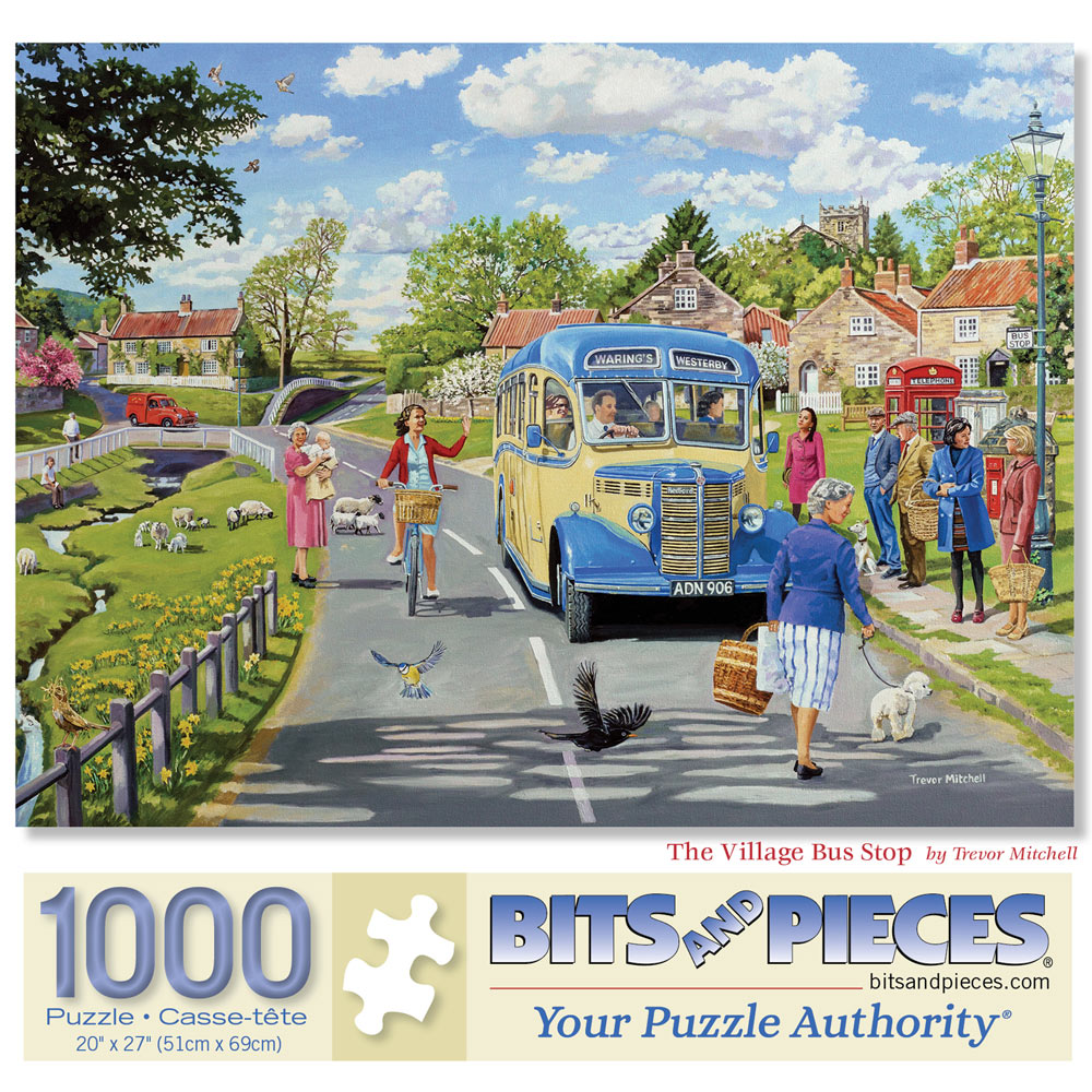 The Village Bus Stop 1000 Piece Jigsaw Puzzle