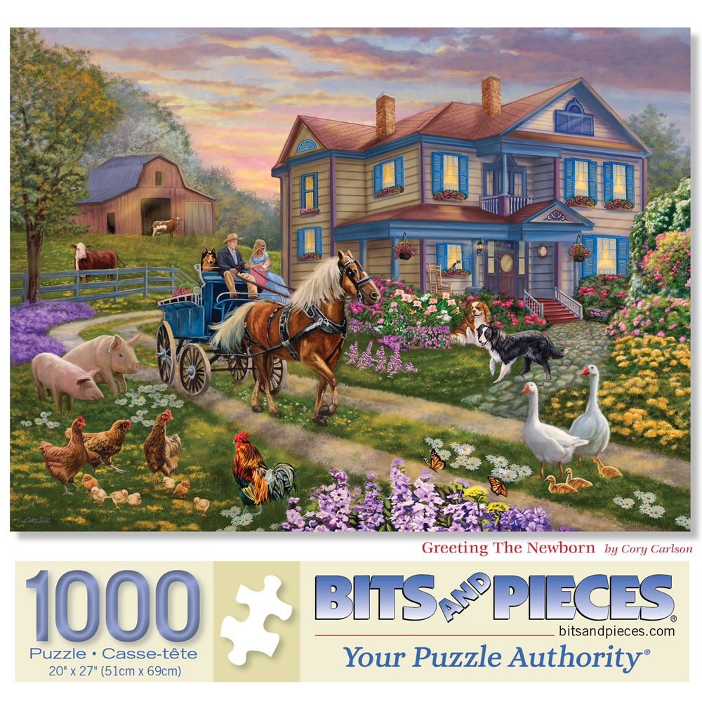 Greeting The Newborn 1000 Piece Jigsaw Puzzle
