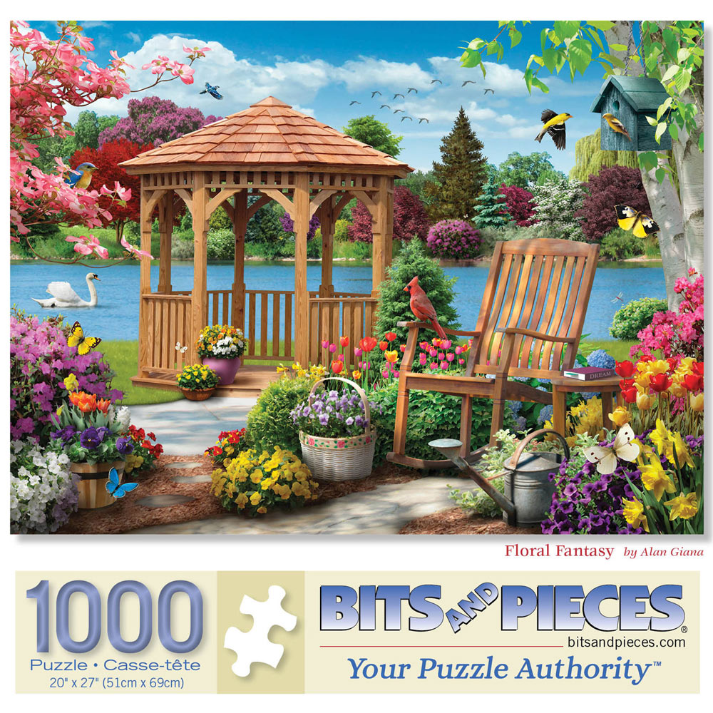 Floral Fantasy 1000 Piece Jigsaw Puzzle