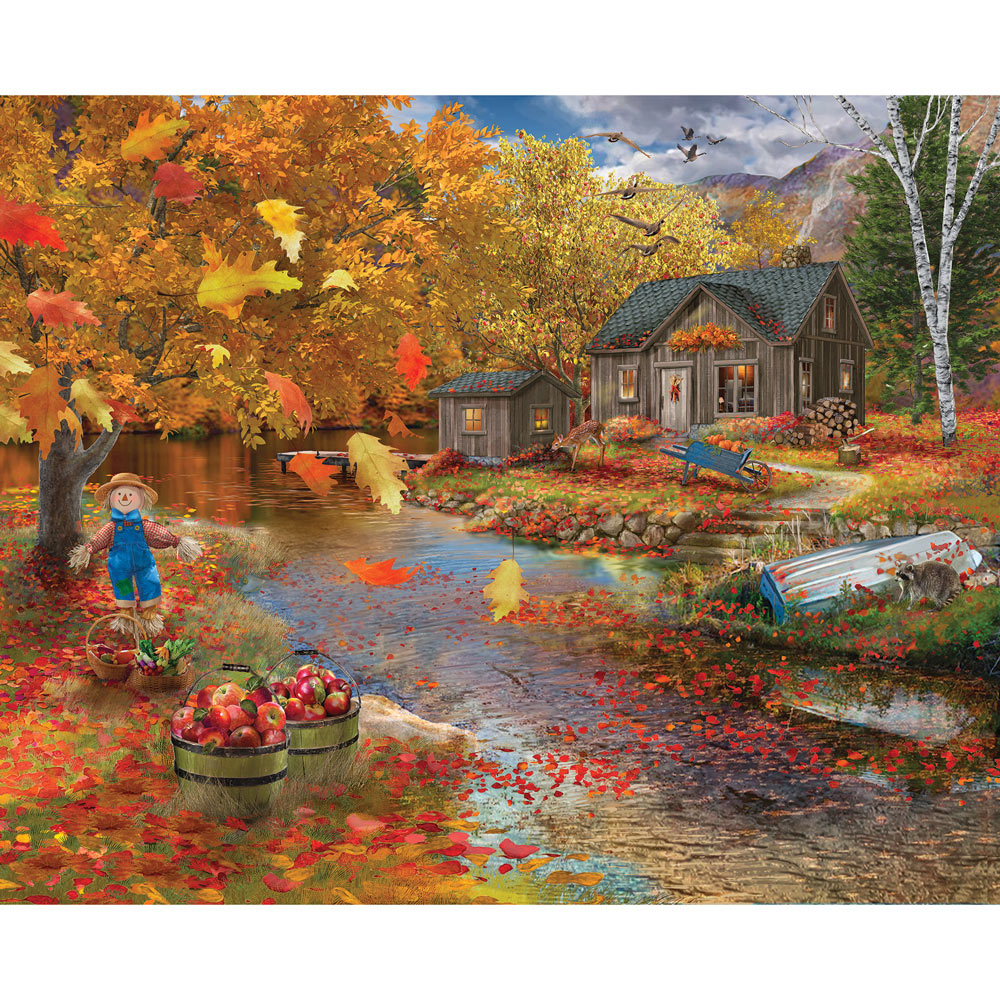 Autumn Cabin 300 Large Piece Jigsaw Puzzle