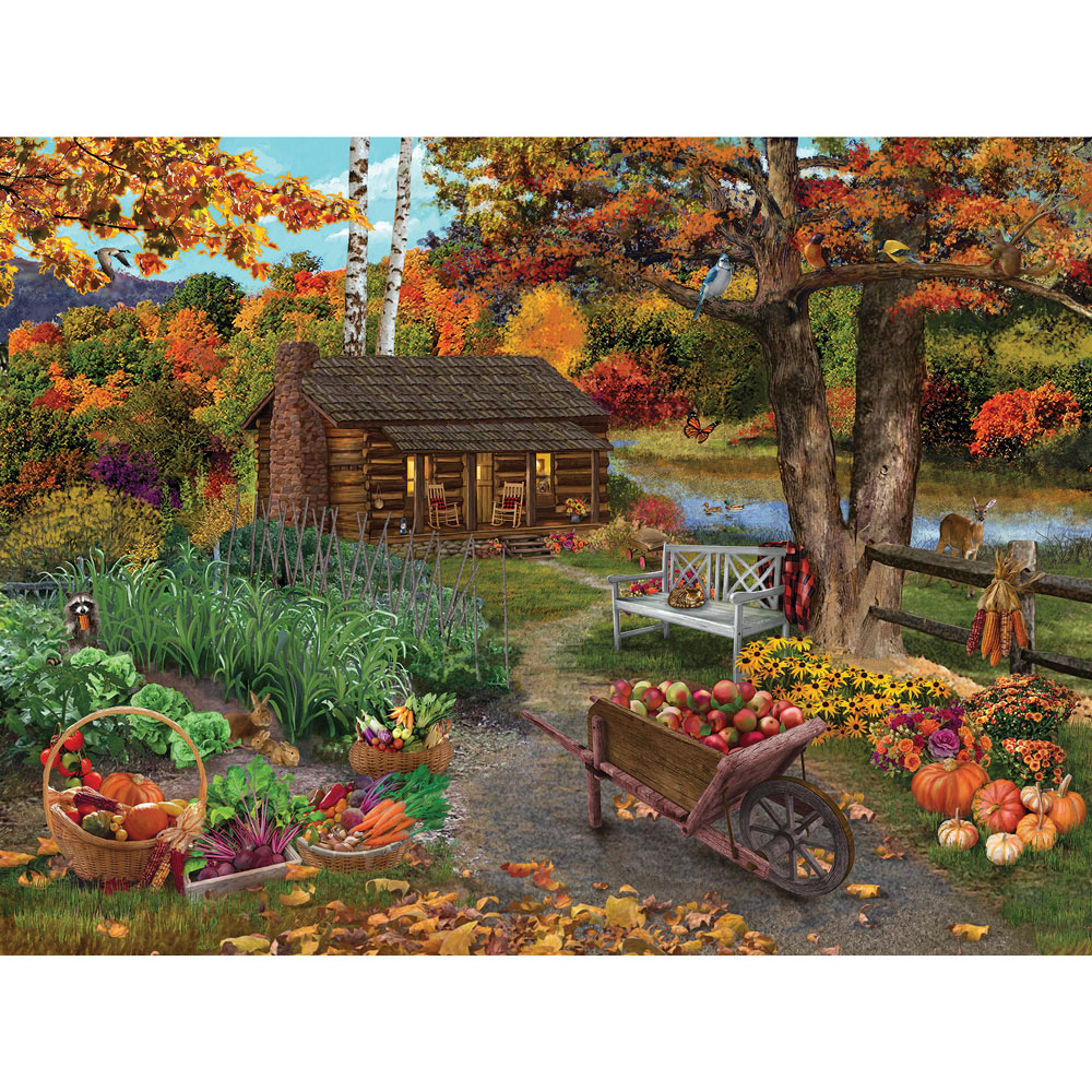 Harvest At The Cabin 300 Large Piece Jigsaw Puzzle