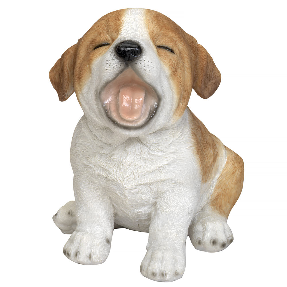Yawning Puppy Statue