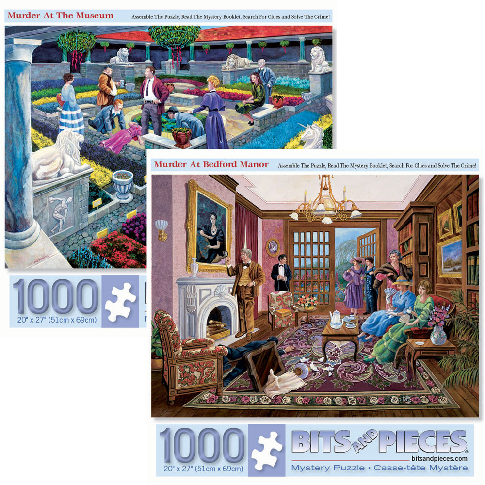 Set of 2: Gene Dieckhoner 1000 Piece Story Jigsaw Puzzles