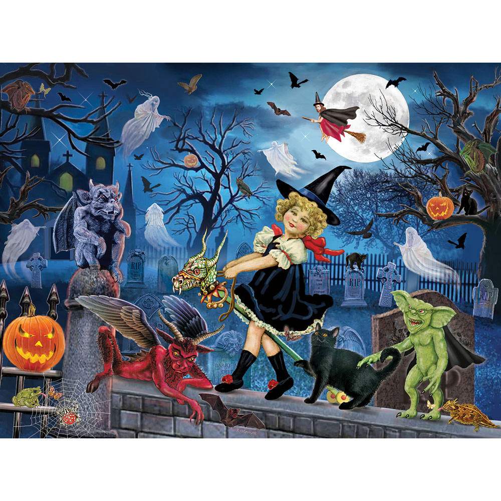 Littlest Witch's Halloween Party 300 Large Piece Jigsaw Puzzle