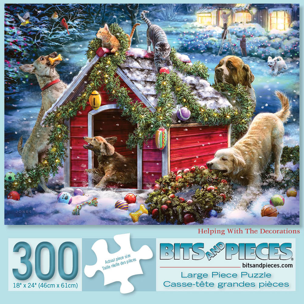Helping With The Decorations 300 Large Piece Jigsaw Puzzle