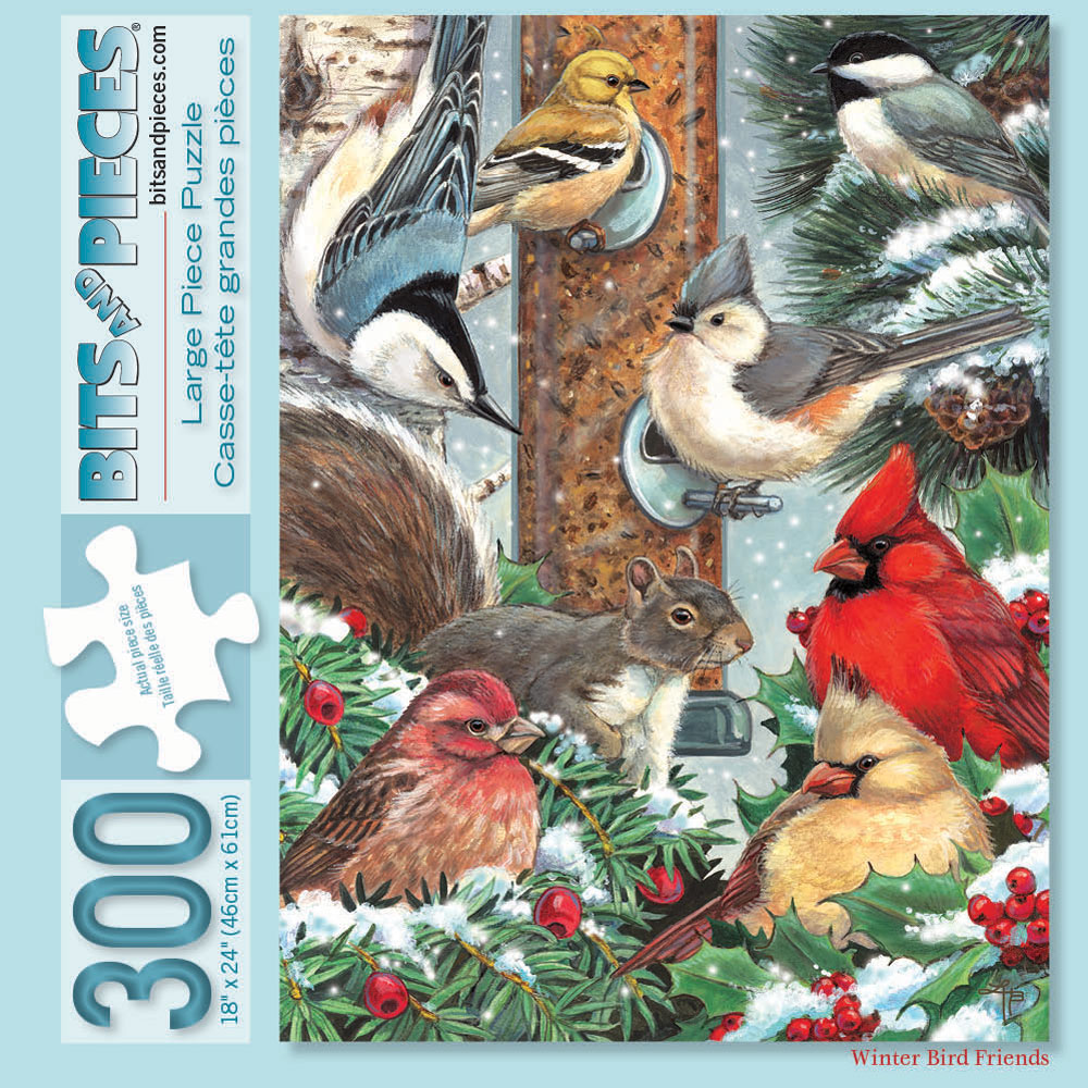 Winter Bird Friends 300 Large Piece Jigsaw Puzzle