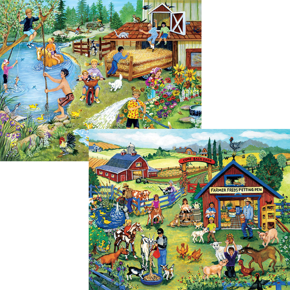 Fun On The Farm 4-in-1 MultiPack 1000 Piece Puzzle Set