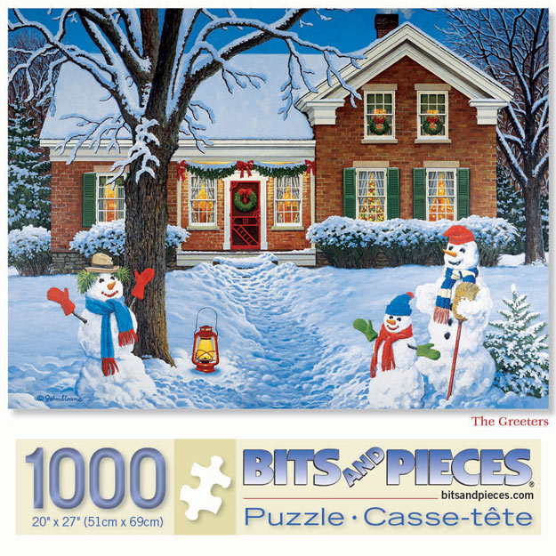 Set of 3: John Sloane Three Holiday 1000 Piece Jigsaw Puzzles