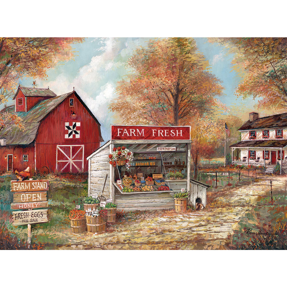 Farm Fresh Stand 300 Large Piece Jigsaw Puzzle
