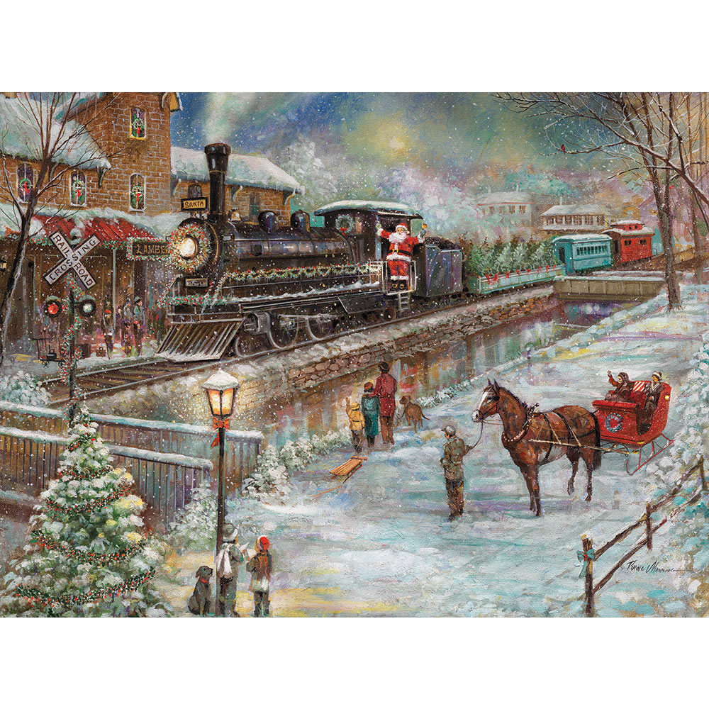 Christmas Train To Lambertville 300 Large Piece Jigsaw Puzzle
