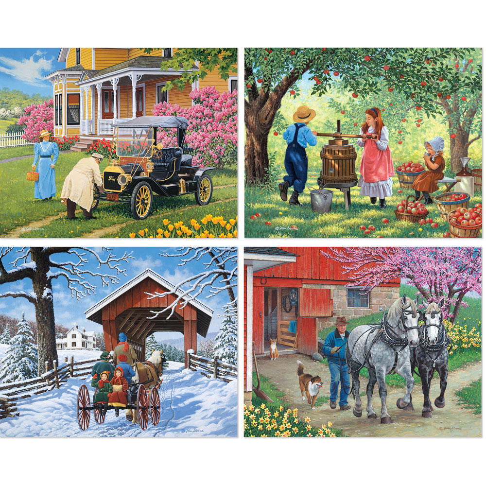 Bits and Pieces 1000 Piece Puzzle-Home Grown-by Artist John Sloane 