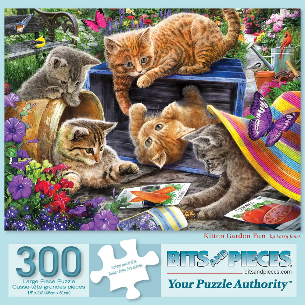 Kitten Garden Fun 300 Large Piece Jigsaw Puzzle