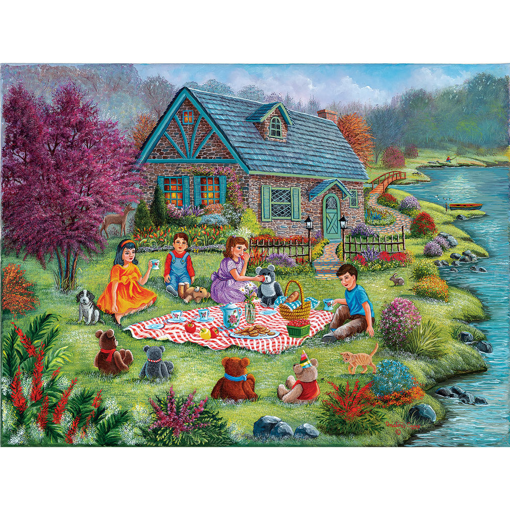 Picnic At Lakewood College 500 Piece Jigsaw Puzzle