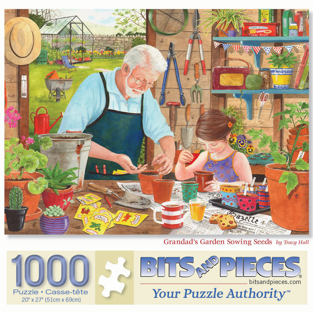 Grandad's Garden Sowing Seeds 1000 Piece Jigsaw Puzzle