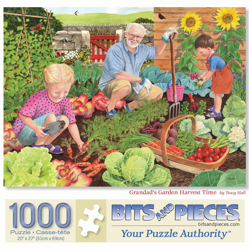 Grandad's Garden Harvest Time 1000 Piece Jigsaw Puzzle
