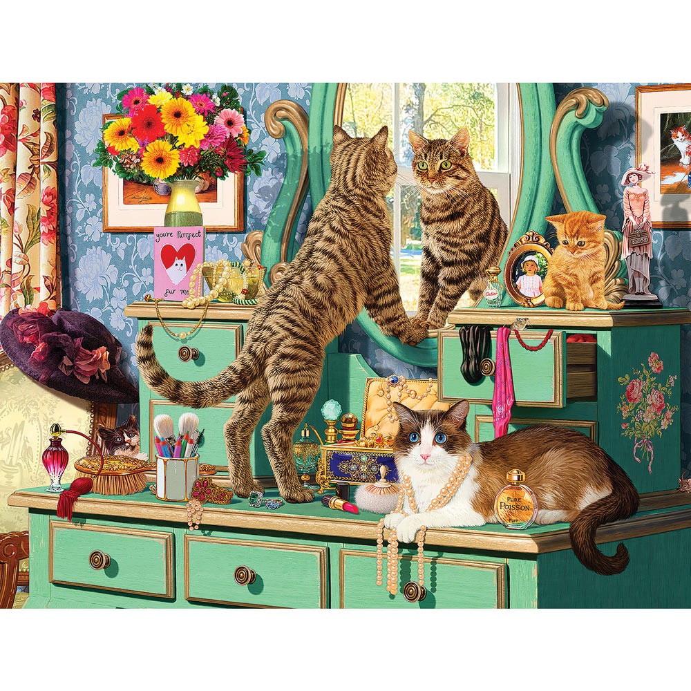 Cats Dressing Table 500 Piece Jigsaw Puzzle