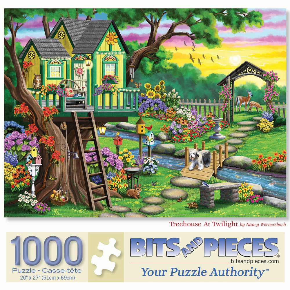 Treehouse At Twilight 1000 Piece Jigsaw Puzzle