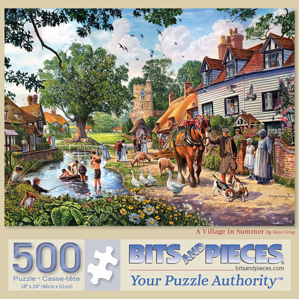 A Village In The Summer 500 Piece Jigsaw Puzzle