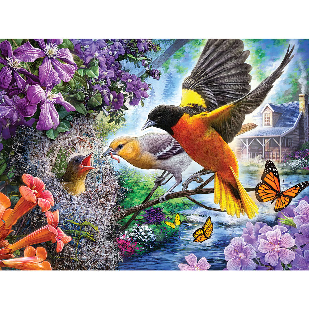 Orioles Feeding The Chick 500 Piece Jigsaw Puzzle
