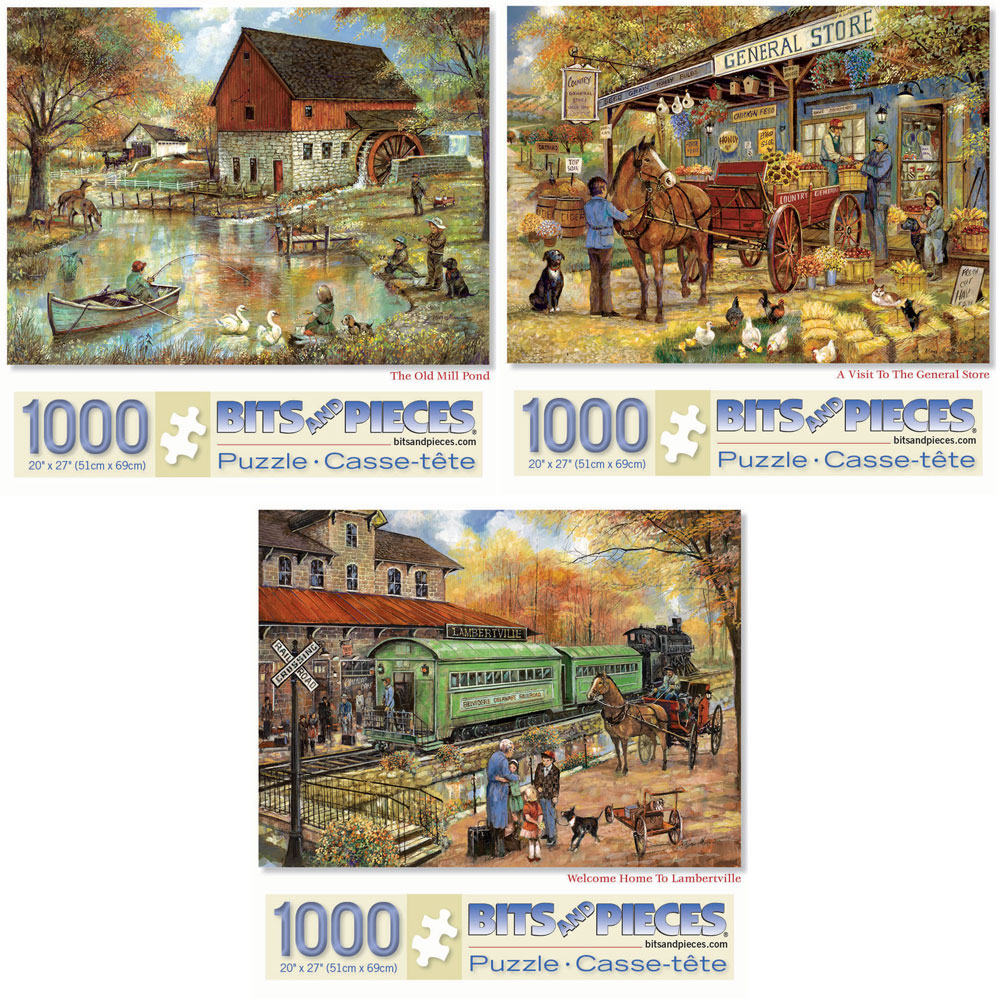 Preboxed Set of 3: Ruane Manning 1000 Piece Jigsaw Puzzles