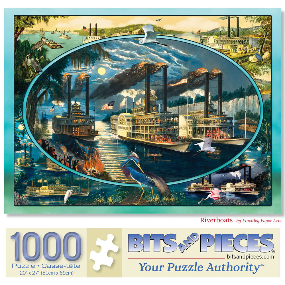 Riverboats 1000 Piece Jigsaw Puzzle