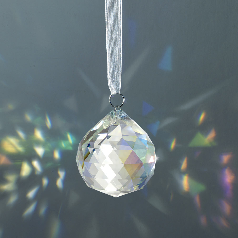 Glass Cut Crystal Rainbow Maker Prisms Drop Ball Spiral Mobile Suncatcher Gifts 