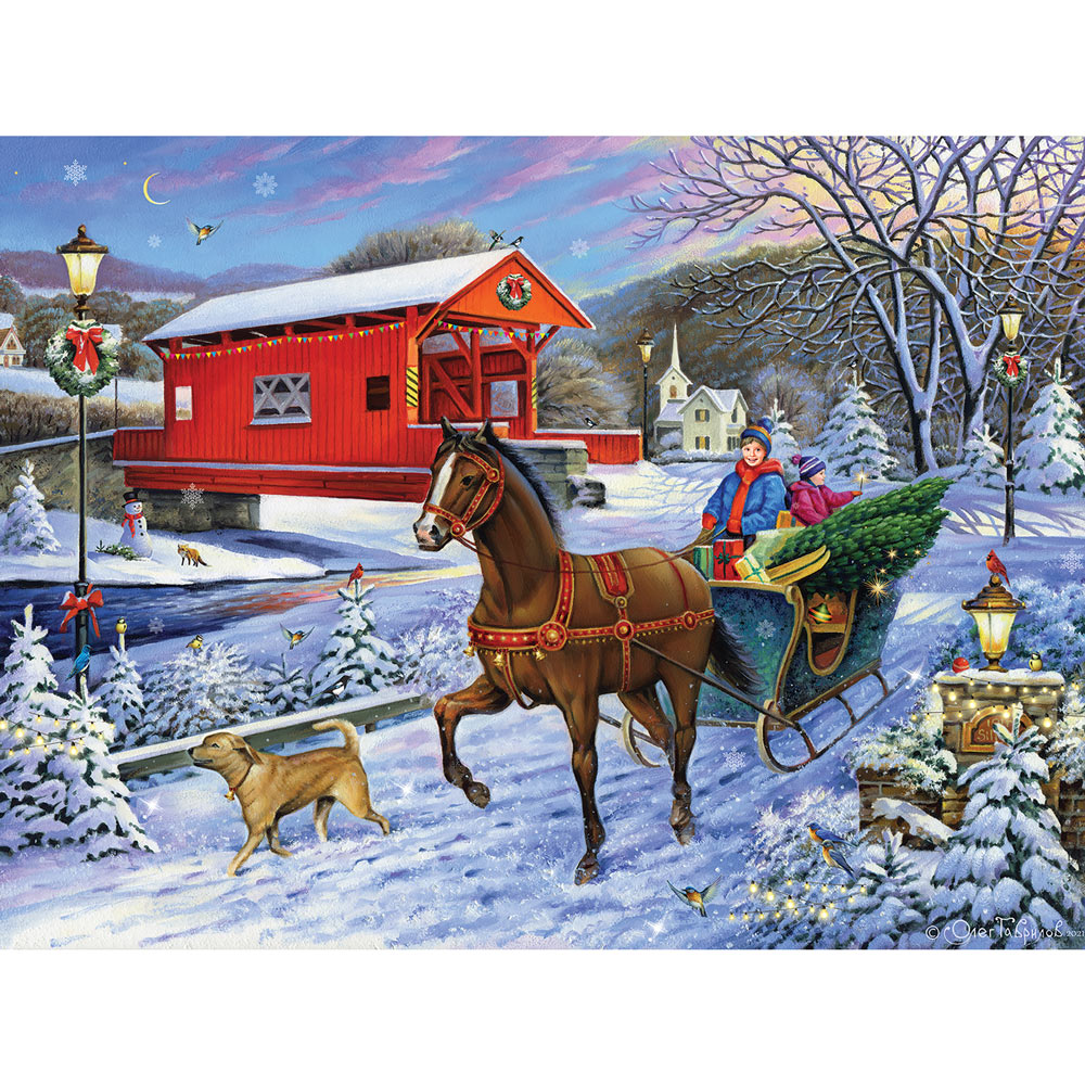Christmas Tree Delivery 300 Large Piece Jigsaw Puzzle
