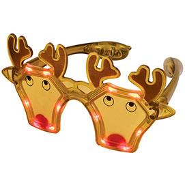 Reindeer LED Light Up Glasses