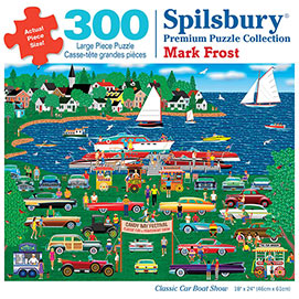 Classic Car Boat Show 300 Large Piece Jigsaw Puzzle