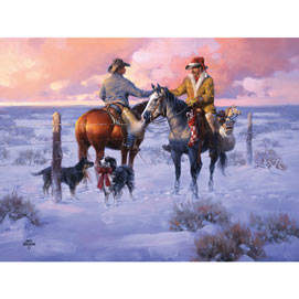 Sharin' Christmas With The Neighbors 300 Large Piece Jigsaw Puzzle