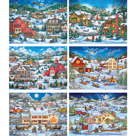 Set of 6: Bonnie White 550 Piece Jigsaw Puzzles