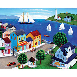 Harbor Town 300 Large Piece Jigsaw Puzzle