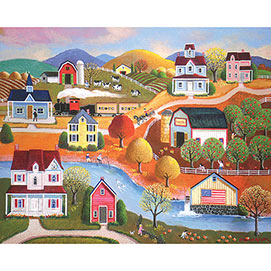 Farm In Autumn 1000 Piece Jigsaw Puzzle