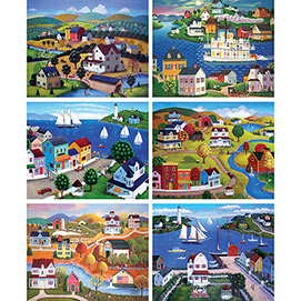 Set of 6: Steven Klein 1000 Piece Jigsaw Puzzles