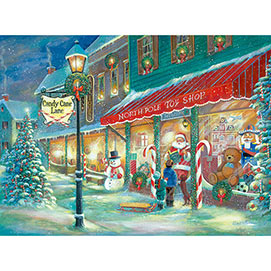Candy Cane Lane 300 Large Piece Glow-In-The-Dark Jigsaw Puzzle