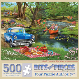 Good Times At The River 500 Piece Jigsaw Puzzle