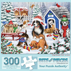 Dog House Fun 300 Large Piece Jigsaw Puzzle