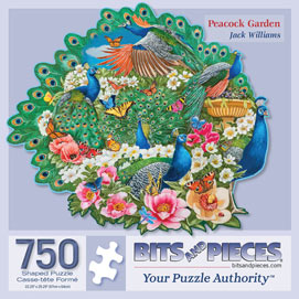 Peacock Garden 750 Piece Shaped Jigsaw Puzzle