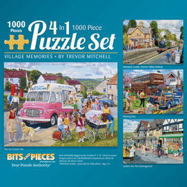 Village Memories 4-in-1 Multi-Pack 1000 Piece Puzzle Set