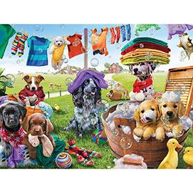 Puppies Playing 300 Large Piece Jigsaw Puzzle