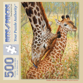 Tender Love-Masai Giraffes 500 Piece Jigsaw Puzzle