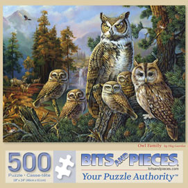 Owl Family 500 Piece Jigsaw Puzzle