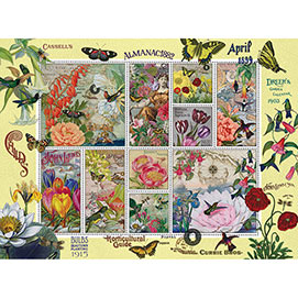 Flowers and Butterflies Quilt 1000 Piece Jigsaw Puzzle