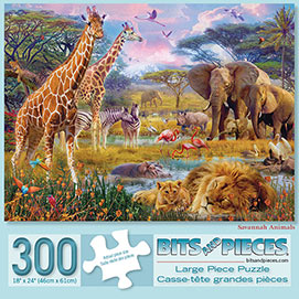 Savannah Animals 300 Large Piece Jigsaw Puzzle