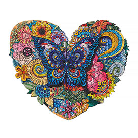 Wooden Butterfly 152 Piece Shaped Intri-Cut Puzzle