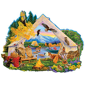 Campfire Memories 300 Large Piece Shaped Jigsaw Puzzle
