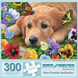 Butterflies, Baby! 300 Large Piece Jigsaw Puzzle