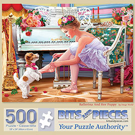 Ballerina And Her Puppy 500 Piece Jigsaw Puzzle