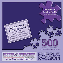 Purple Passion Classic Puzzle Challenge 500 Piece Jigsaw Puzzle